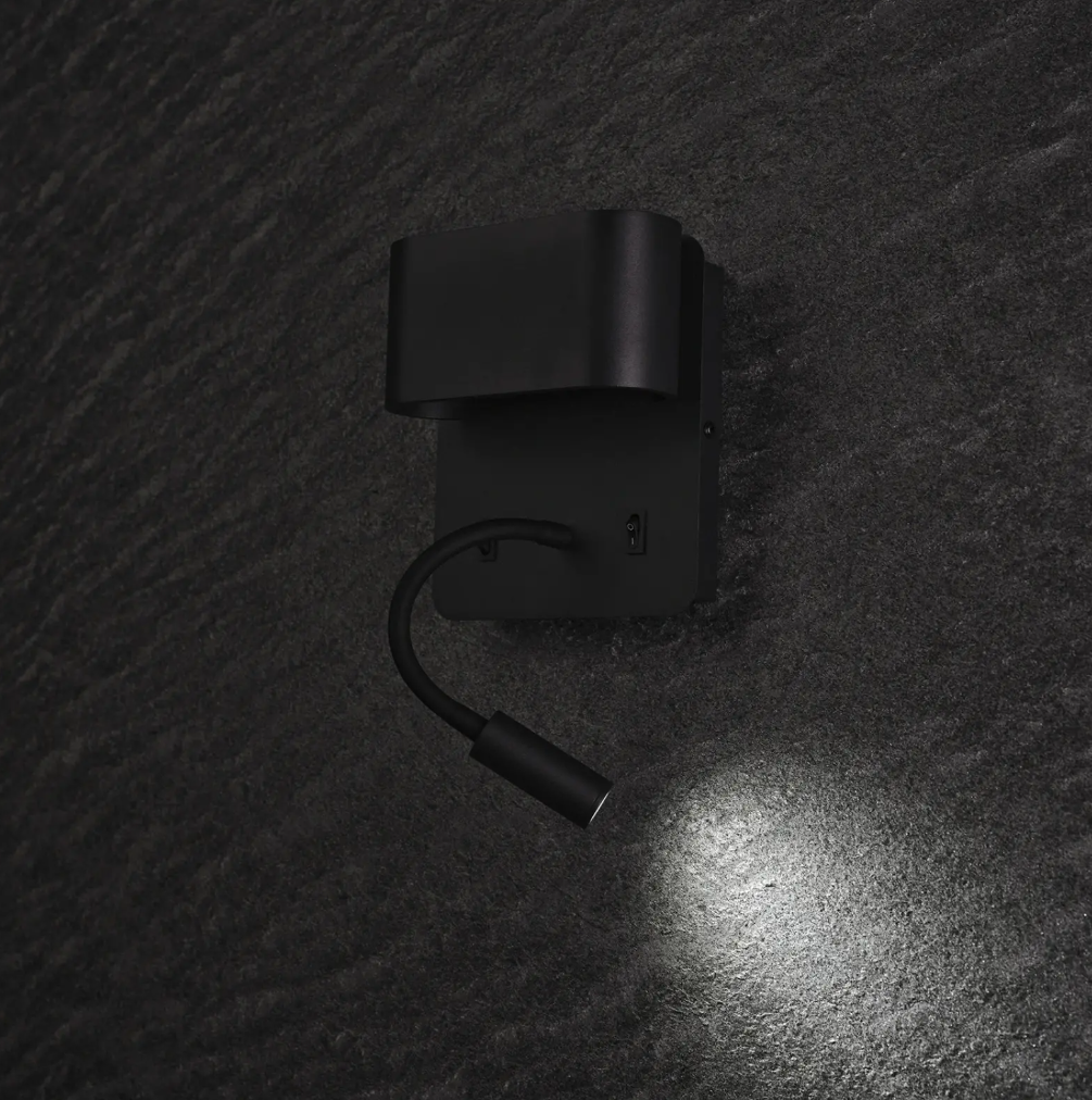 Аплик Passo, черен, led 5w, 341lm, 3000k, 4035 bk