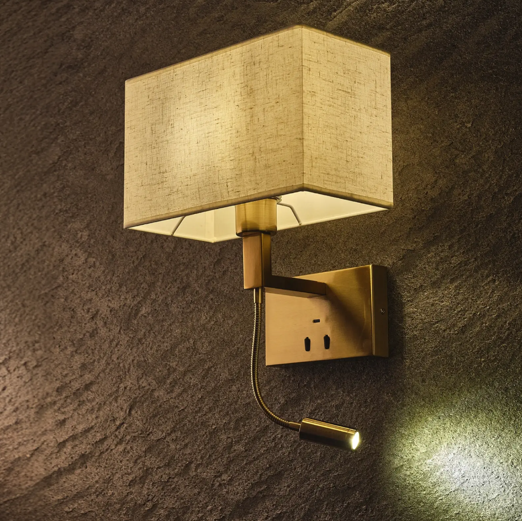 Аплик Andre, бронз, 1xE27+led 3w, 3000k, 4102 BR