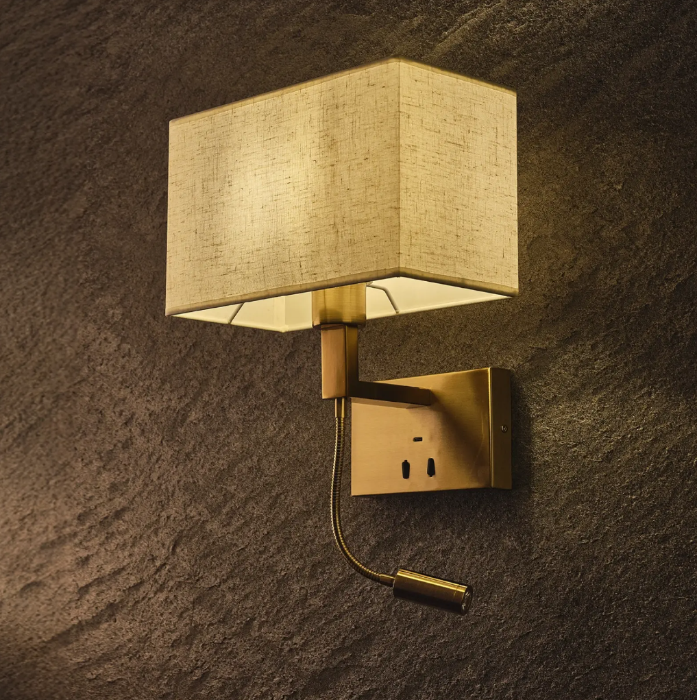 Аплик Andre, бронз, 1xE27+led 3w, 3000k, 4102 BR