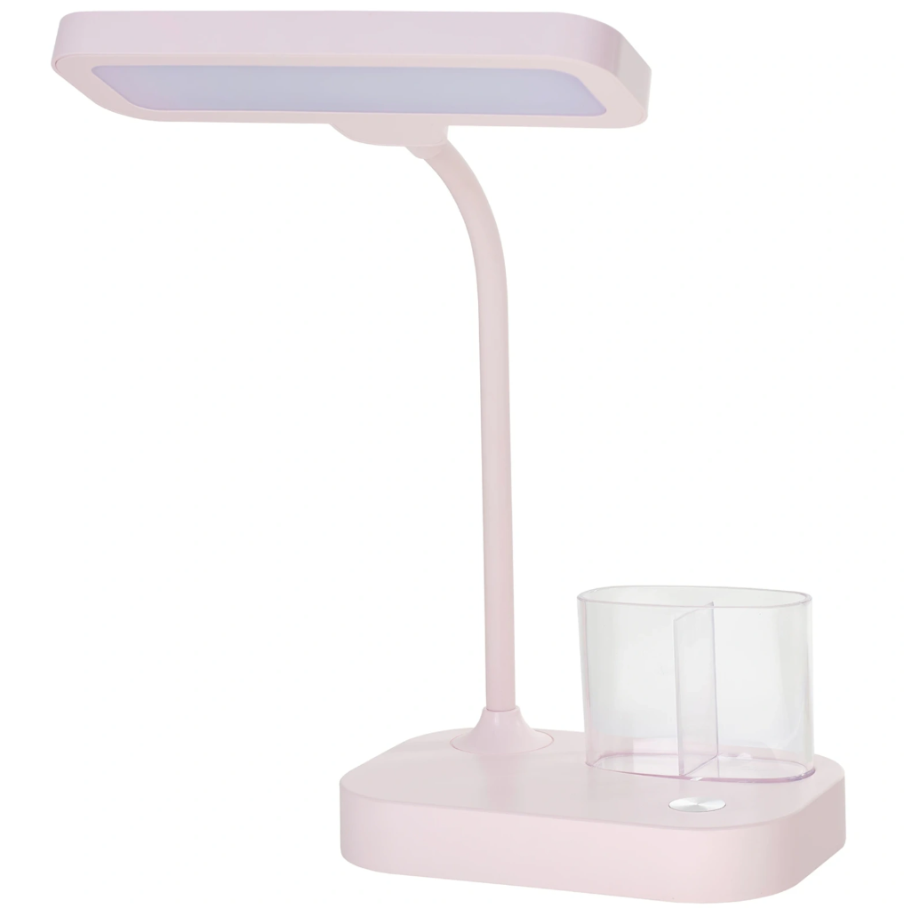 Работна лампа Cotton с вграден димер и батерия, розов, 3000-4000-6000k, led 6w, 5v, 2938 pk