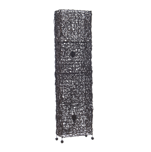 Лампион от ратан, кафяв, 1x40w, eli 57f br