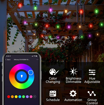 Светещ гирлянд Smarty, черен, 2700k-4000k-6400k + RGB, led 5w, 2653