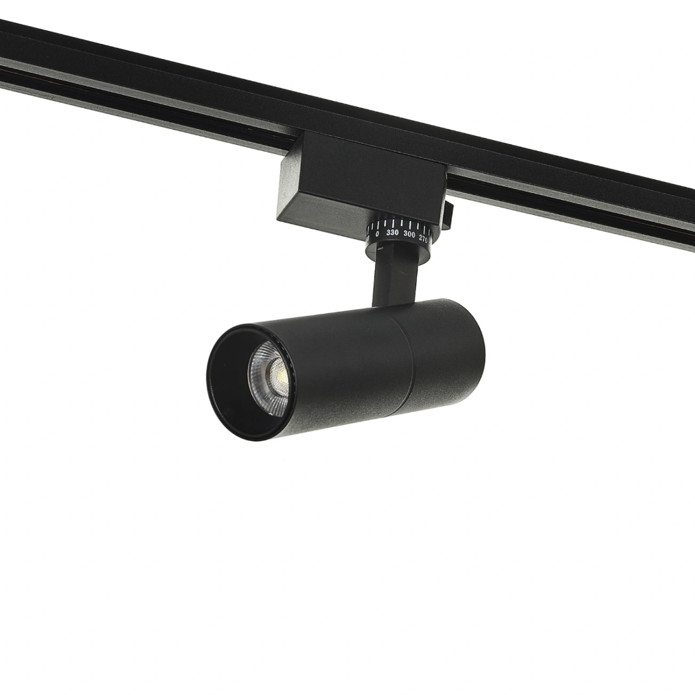Спот Xenon за монофазна трак шина, черен, led 10w, 3000-4000-6000k, 1000lm, 2901/10w bk