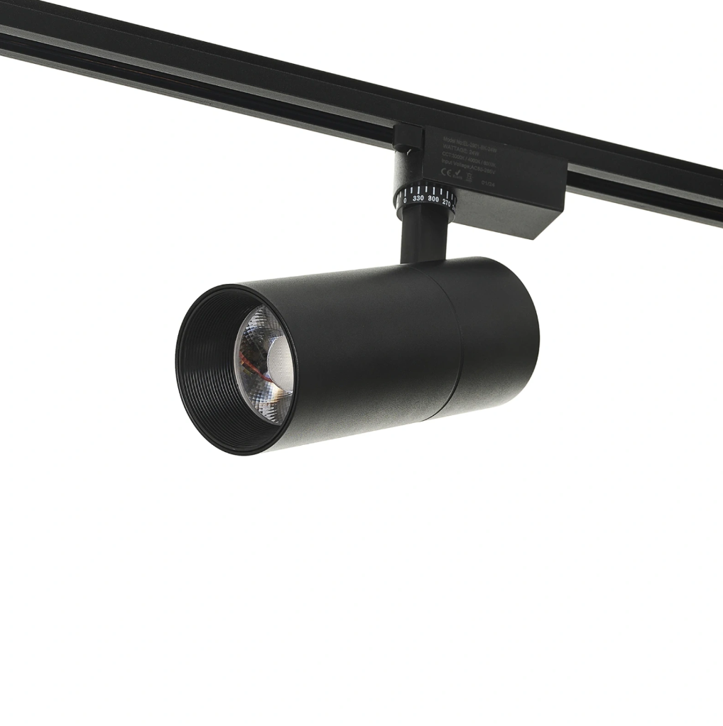 Спот Carina за монофазна трак шина, черен, led 24w, 3000-4000-6000k, 2400lm, 2901/24w bk