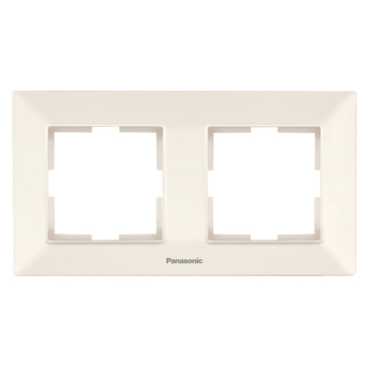 PANASONIC - Двойна хоризонтална рамка Крем Panasonic Arkedia Slim WNTF0802-2BG