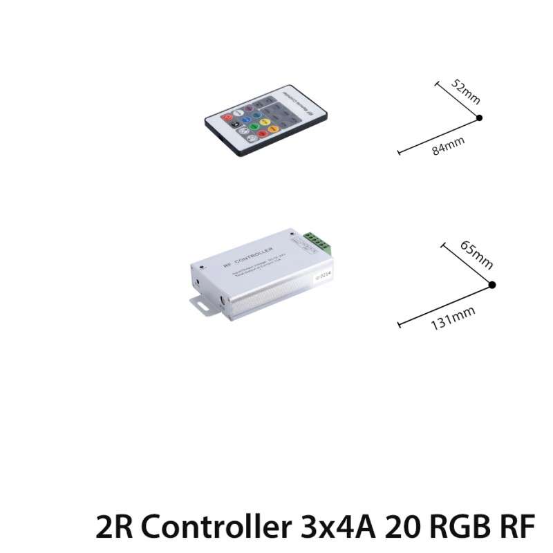 КОНТРОЛЕР ЗА RGB 12V 3x8A 20 КОПЧЕТА 13872