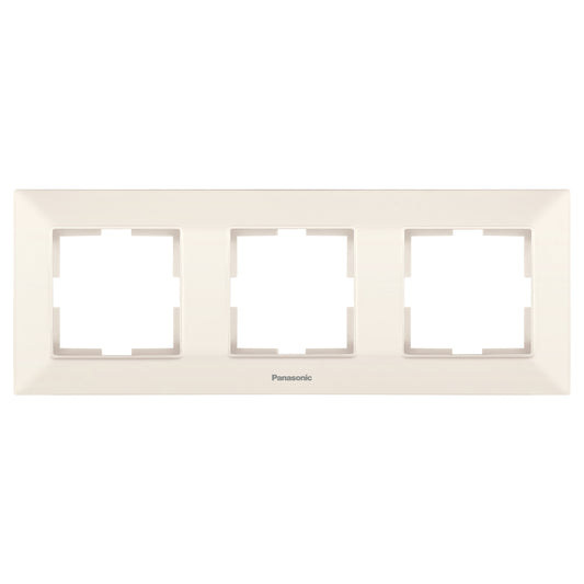 PANASONIC - Тройна хоризонтална рамка Крем Panasonic Arkedia Slim WNTF0803-2BG