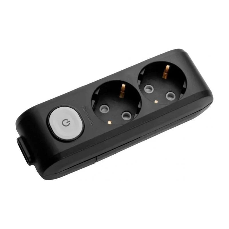 Разклонител Панасоник двойка без кабел+ключ черен WLTA0420-2BL