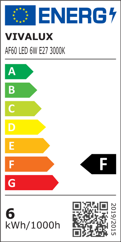 LED филамент лампа FLICK LED ∙ AF60 ∙ 6W ∙ 630lm ∙ E27 ∙ 3000K / 003561