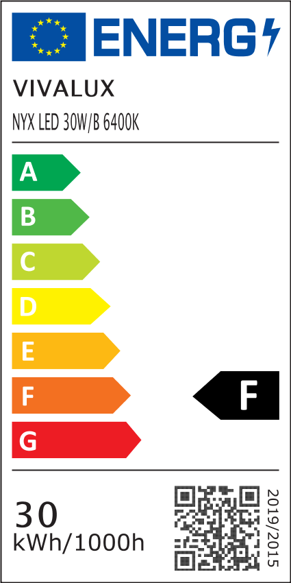 LED ПРОЖЕКТОР СЪС СЕНЗОР NYX LED ∙ 30W ∙ ЧЕРЕН ∙ 6400K ∙ IP44 / 003975