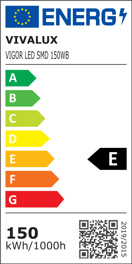 LED ПРОЖЕКТОР VIGOR LED SMD ∙ 150W ∙ ЧЕРЕН ∙ 6400K ∙ IP65 / 004036