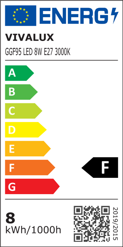 LED филамент лампа FLICK GLOBO LED ∙ GGF95 ∙ 8W ∙ 806lm ∙ E27 ∙ 3000K / 003693