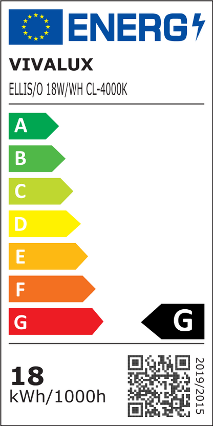 LED ПЛАФОНИЕРА ELLIS/O LED ∙ 18W ∙ БЯЛ ∙ 4000K ∙ IP54 / 003684