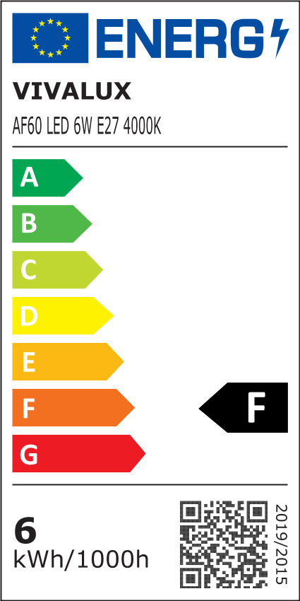 LED филамент лампа FLICK LED ∙ AF60 ∙ 6W ∙ 650lm ∙ E27 ∙ 4000K / 004447