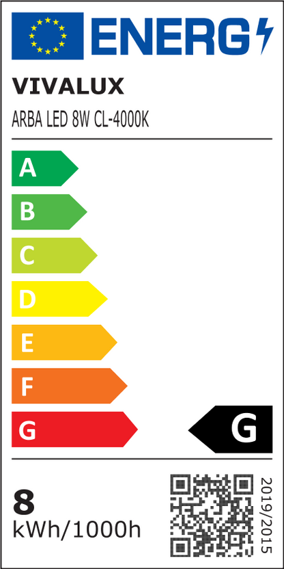 LED ТЯЛО ЗА БАНЯ ARBA LED ∙ 8W ∙ 4000K ∙ IP44 / 003957
