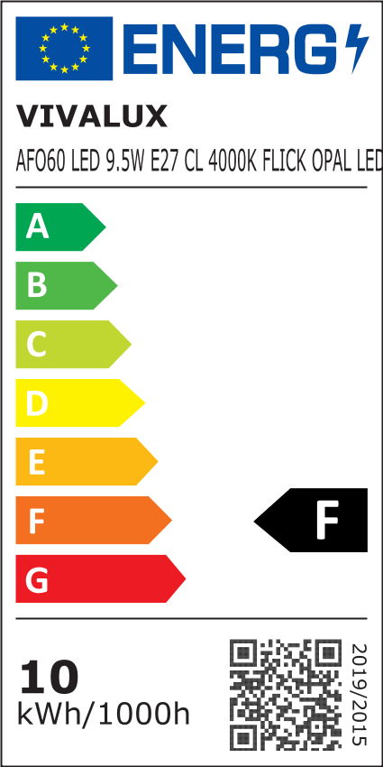 LED филамент лампa FLICK OPAL LED ∙ AFO60 ∙ 9.5W ∙ 1050lm ∙ E27 ∙ 4000K / 004177