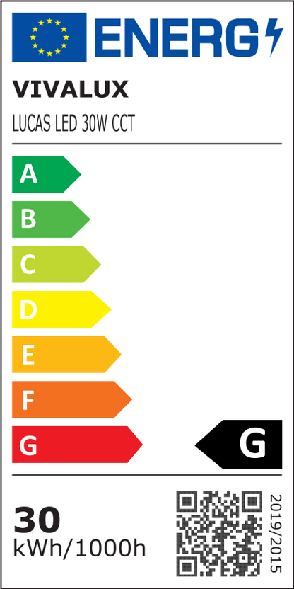 LED ПЛАФОН LUCAS LED ∙ 30W ∙ ЧЕРНО+ДЪРВО ∙ CCT ∙ 3000-4000-6400K / 005164