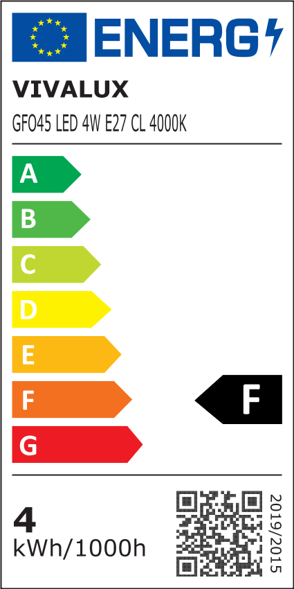 LED филамент лампа FLICK OPAL LED ∙ GFO45 ∙ 4W ∙ 400lm ∙ E27 ∙ 4000K / 004094