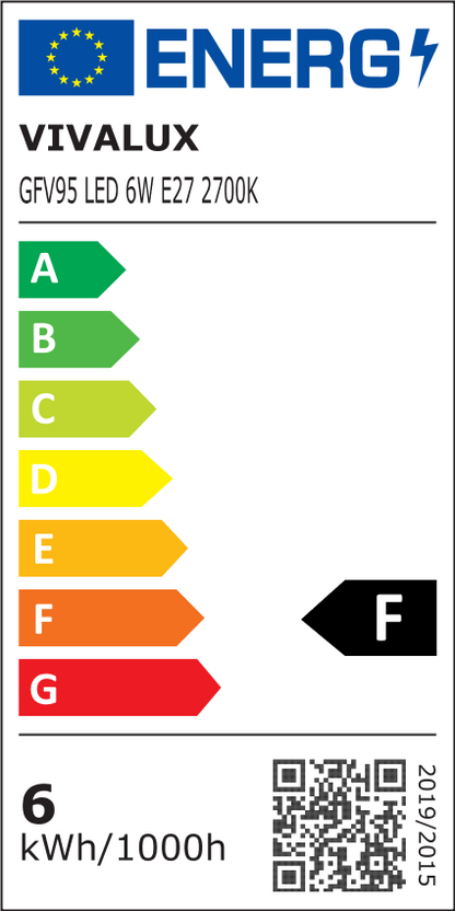 LED филамент лампа FLICK VINTAGE LED ∙ GFV95 ∙ 6W ∙ 550lm ∙ E27 ∙ 2700K / 003963