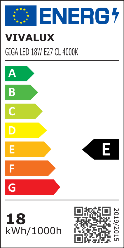 LED лампа GIGA LED ∙ 18W ∙ 2000lm ∙ E27 ∙ 4000K / 004696