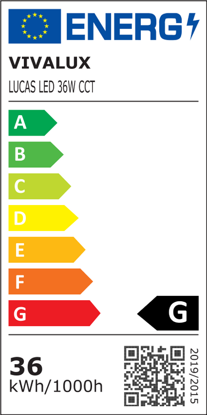LED ПЛАФОН LUCAS LED ∙ 36W ∙ ЧЕРНО+ДЪРВО ∙ CCT ∙ 3000-4000-6400K / 005163