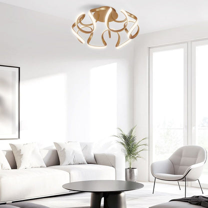 LED ПЛАФОН MEANDRA-C LED ∙ 54W ∙ ЗЛАТО ∙ CCT-SWITCH ∙ 3000-4000-6000K / 005169