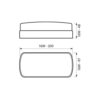 ВЛАГОЗАЩИТЕНА ПЛАФОНИЕРА BALI/O LED ∙ 16W ∙ 4000K ∙ IP54 / 004147
