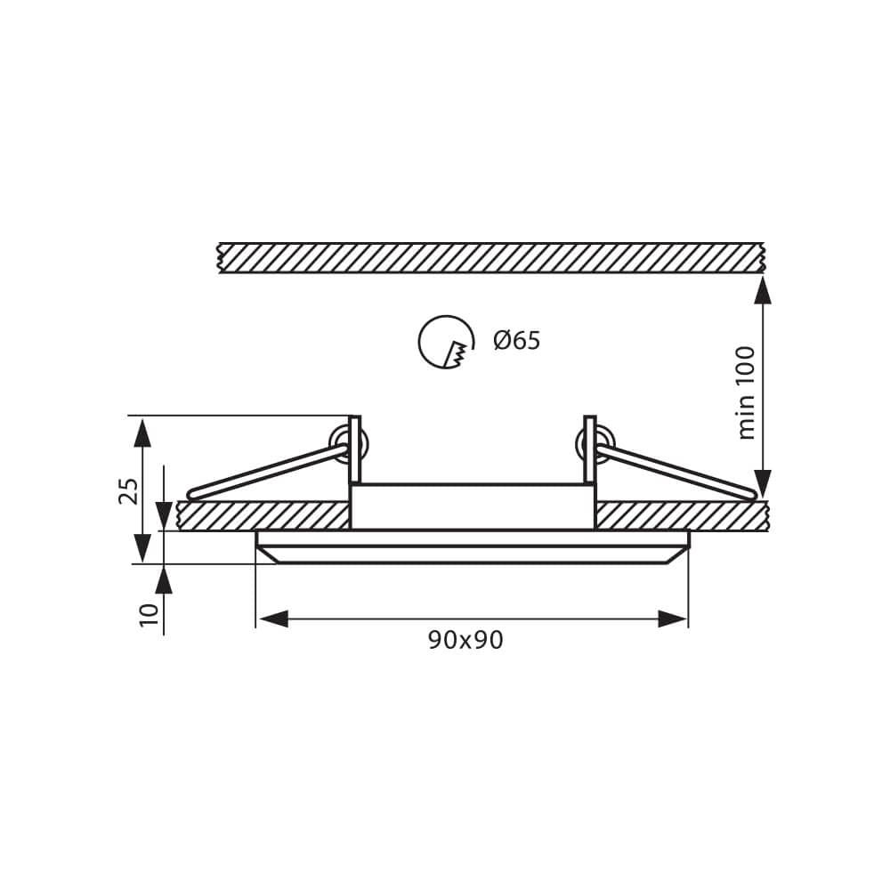 ДЕКОРАТИВНА ЛУНА СЪС СТЪКЛО И АЛУМИНИЙ GRACE SL401 ∙ ЧЕРЕН / 003872