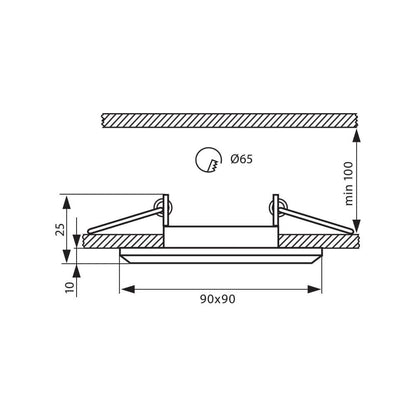 ДЕКОРАТИВНА ЛУНА СЪС СТЪКЛО И АЛУМИНИЙ GRACE SL401 ∙ ЧЕРЕН / 003872