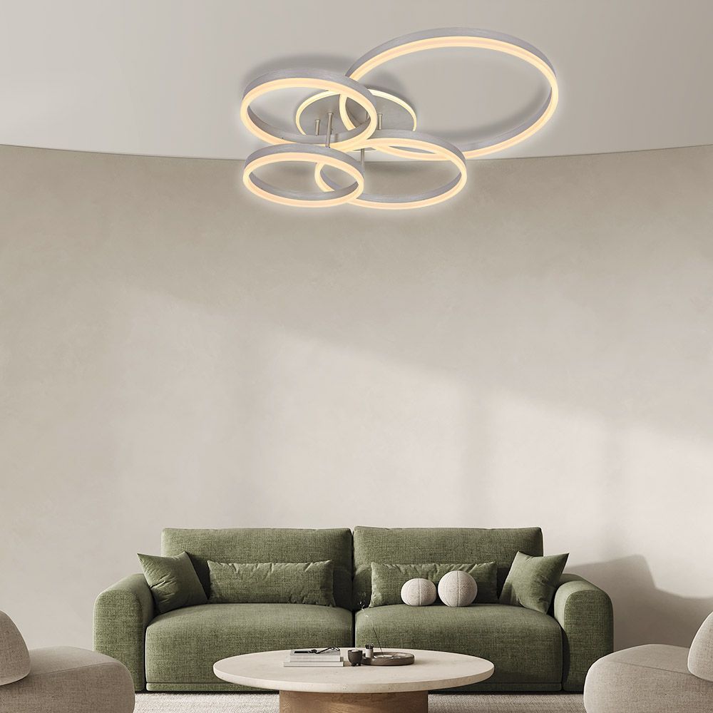 LED плафон AVALON LED ∙ 80W ∙ никел ∙ CCT ∙ 3000-4000-6400K / 005325