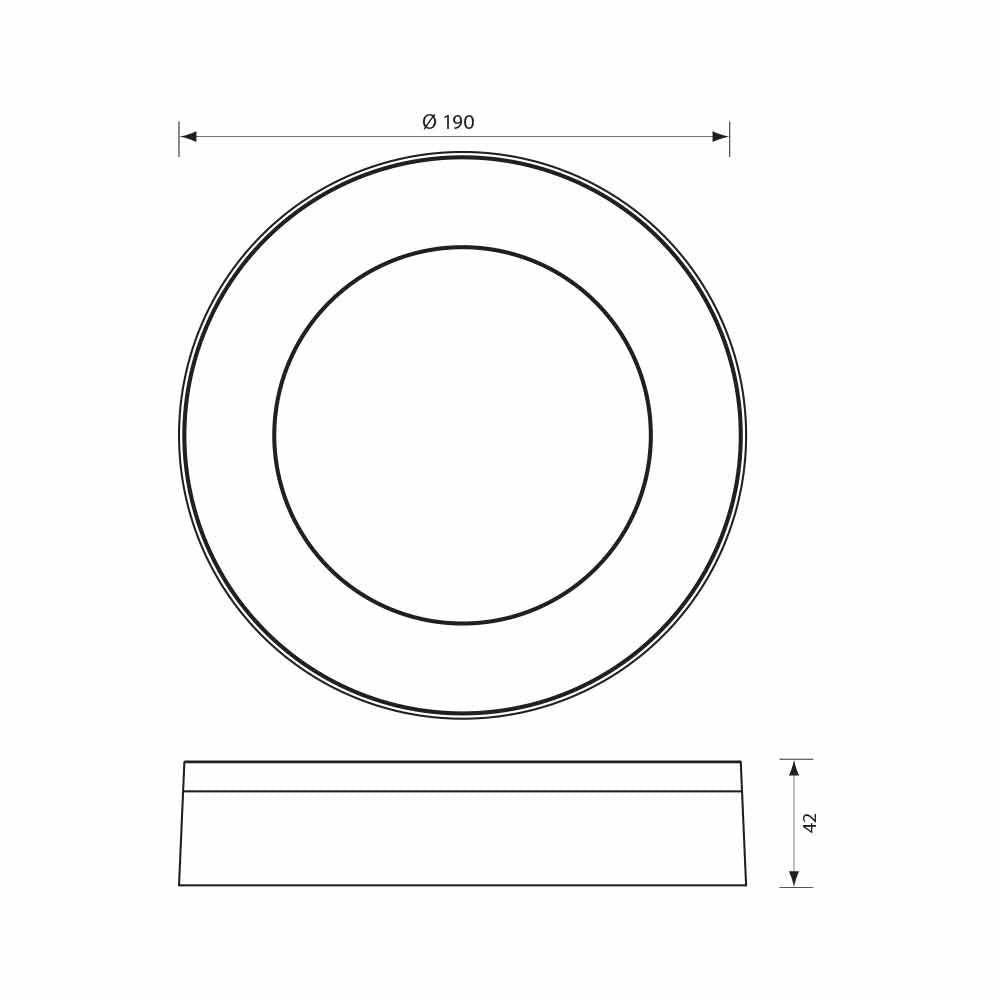 LED ПЛАФОНИЕРА DOLCE/R LED ∙ 15W ∙ БЯЛ ∙ 4000K ∙ IP65 / 004747