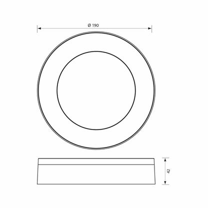 LED ПЛАФОНИЕРА DOLCE/R LED ∙ 15W ∙ БЯЛ ∙ 4000K ∙ IP65 / 004747