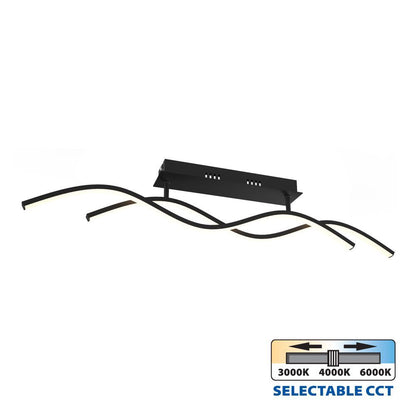 LED ПЛАФОН SOLUT LED ∙ 27W ∙ ЧЕРНО ∙ CCT-SWITCH ∙ 3000-4000-6000K / 004859