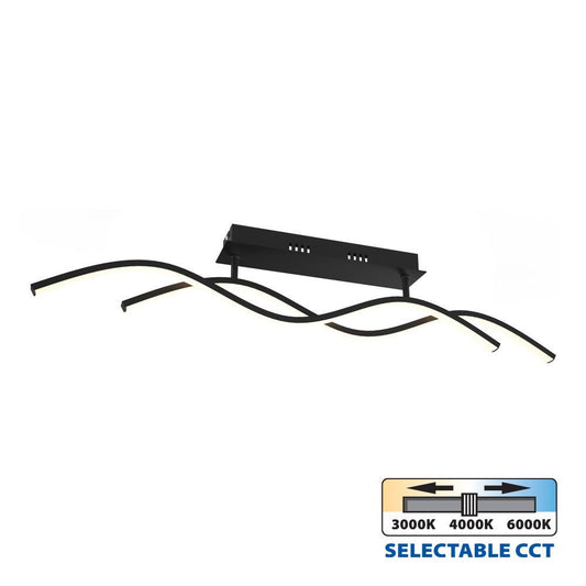 LED ПЛАФОН SOLUT LED ∙ 27W ∙ ЧЕРНО ∙ CCT-SWITCH ∙ 3000-4000-6000K / 004859