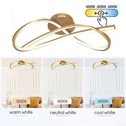 LED плафон MIRAGE LED ∙ 33W ∙ злато ∙ CCT-switch ∙ 3000-4000-6000K / 004861