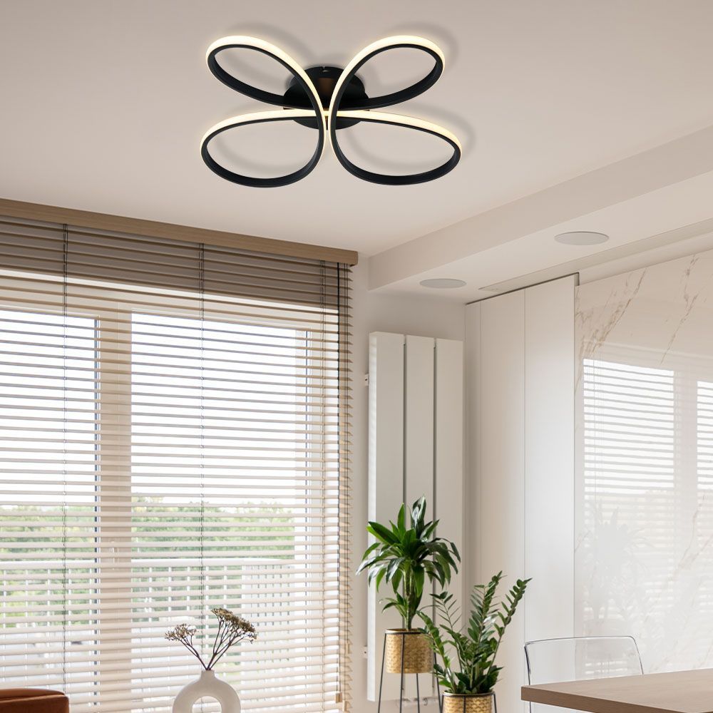 LED плафон BUTTERFLY-C LED ∙ 37W ∙ черен ∙ CCT-switch ∙ 3000-4000-6000K / 005329