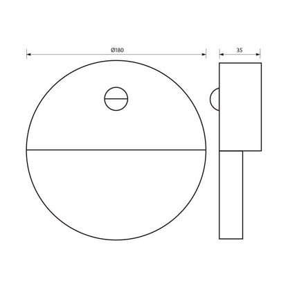 LED АПЛИК СЪС СЕНЗОР ЗА ДВИЖЕНИЕ AURA LED ∙ 10W ∙ SR14 ∙ IP54 / 004547