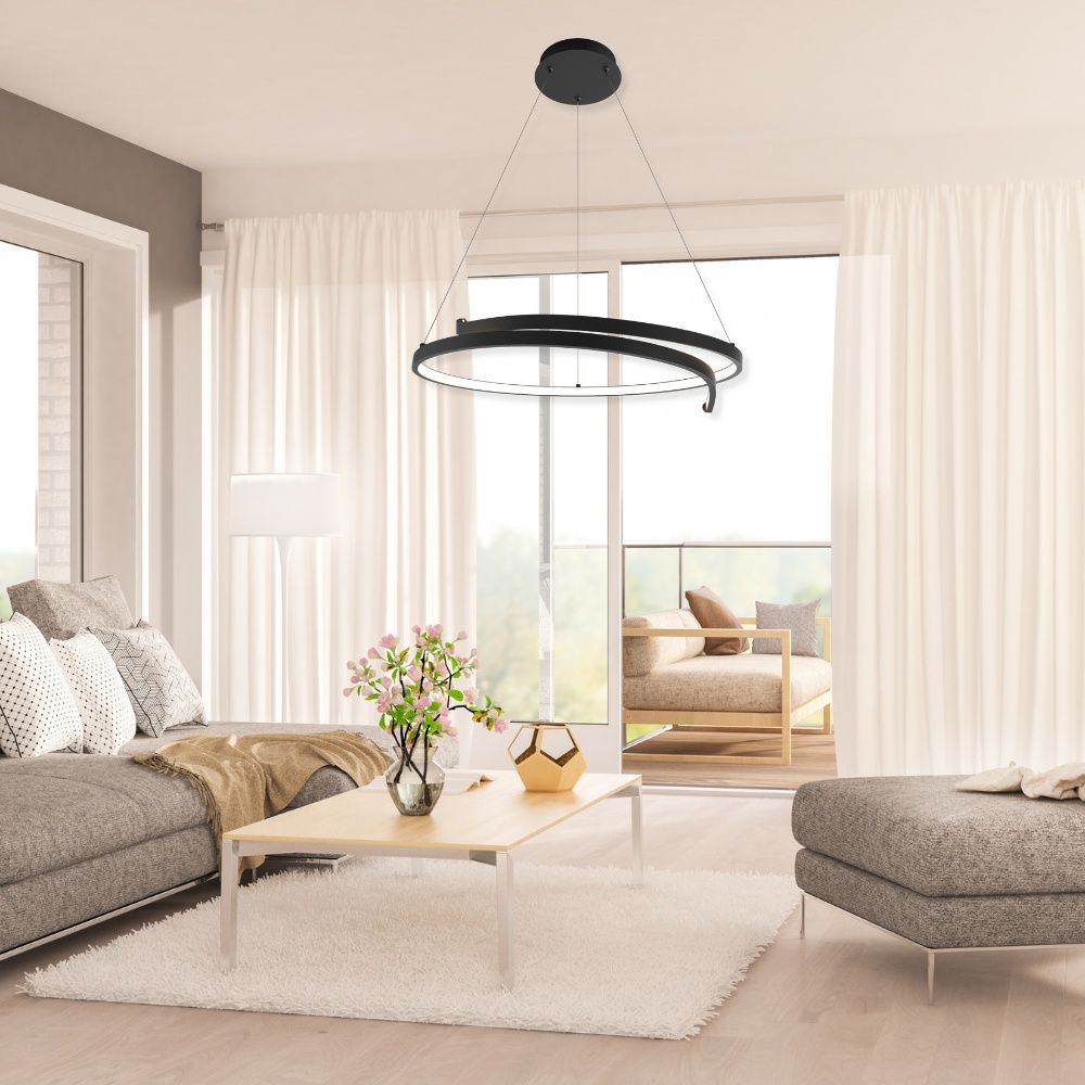 LED ПОЛИЛЕЙ OMICRON LED ∙ 38W ∙ ЧЕРНО ∙ CCT-SWITCH ∙ 3000-4000-6000K / 004870