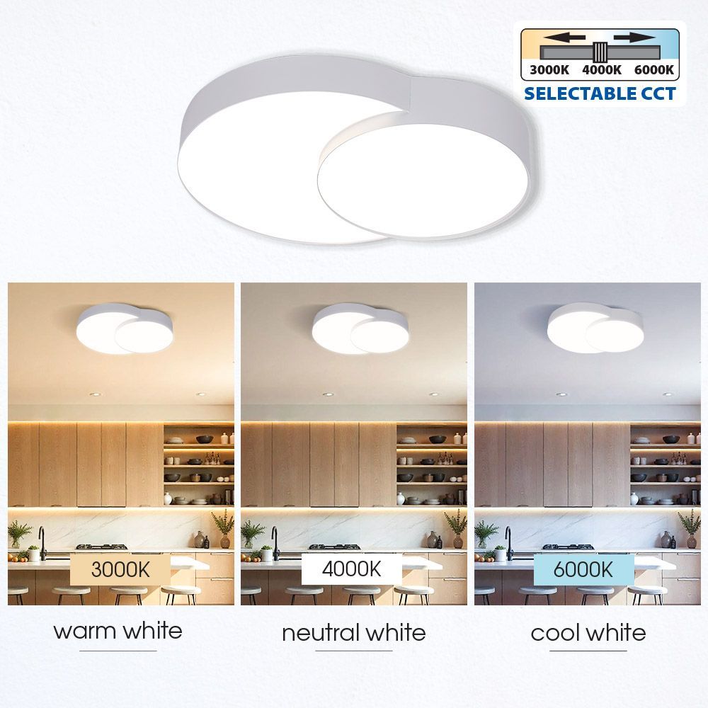 LED ПЛАФОН PEBBLE LED ∙ 35W ∙ БЯЛ ∙ CCT ∙ 3000-4000-6000K / 005152