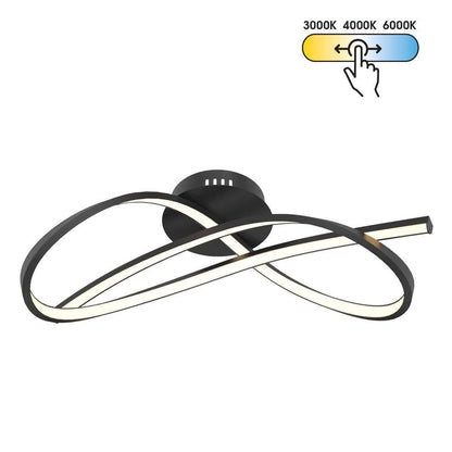 LED плафон MIRAGE LED ∙ 33W ∙ черно ∙ CCT-switch ∙ 3000-4000-6000K / 004862
