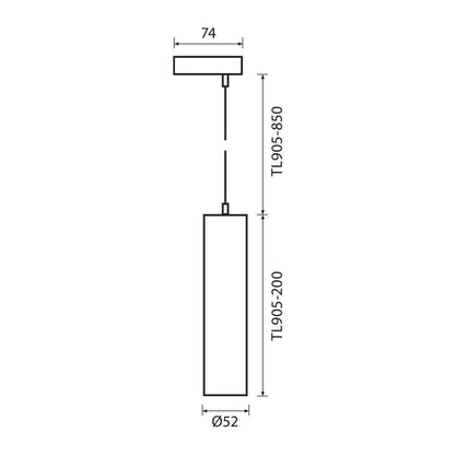 ПОЛИЛЕЙ ЗА РЕЛСОВ МОНТАЖ TL905 LUX ∙ 200 ММ ∙ ЧЕРЕН ∙ GU10 / 004398