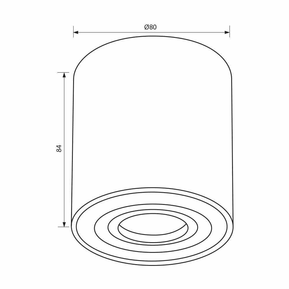 ЛУНА ЗА ВЪНШЕН МОНТАЖ OZZY ∙ DL725 ∙ GU10 ∙ ЧЕРЕН / 004714