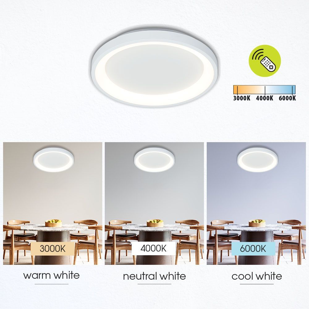 Мултифункционална LED плафониера с дистанционно ALEXA-C LED ∙ 60W ∙ бял ∙ CCT ∙ 3000-6000K /  005251