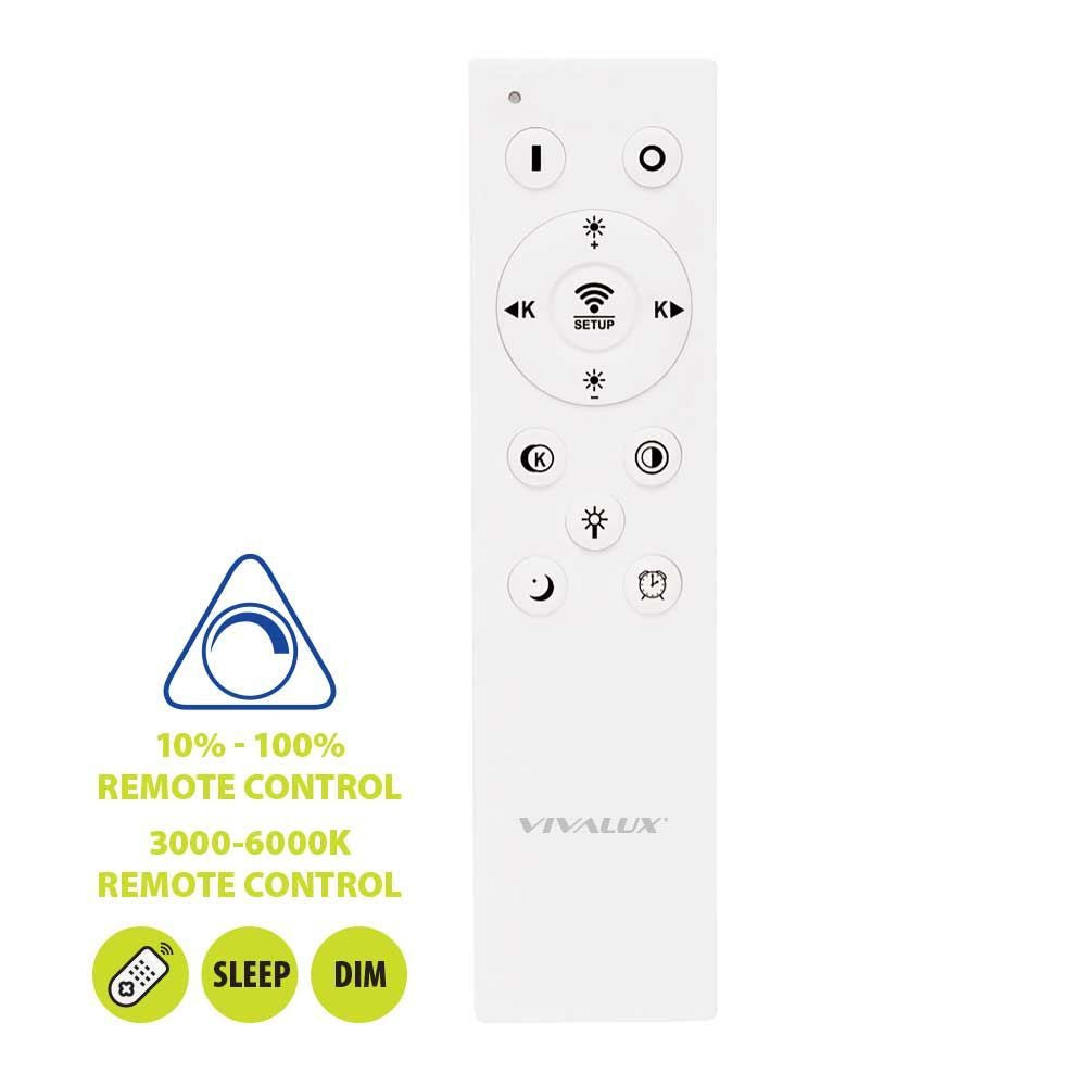 Мултифункционална LED плафониера с дистанционно ALEXA-C LED ∙ 60W ∙ бял ∙ CCT ∙ 3000-6000K /  005251