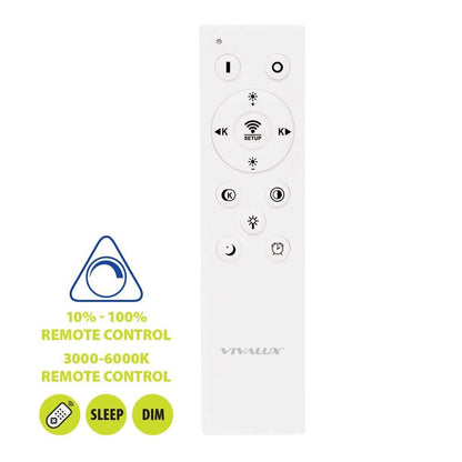 Мултифункционална LED плафониера с дистанционно ALEXA-C LED ∙ 60W ∙ черен ∙ CCT ∙ 3000-6000K / 005252