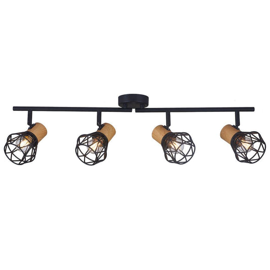 СПОТ FRODO ∙ SP796 ∙ 4XE27 ∙ МЕТАЛ ∙ ЧЕРЕН / 005090