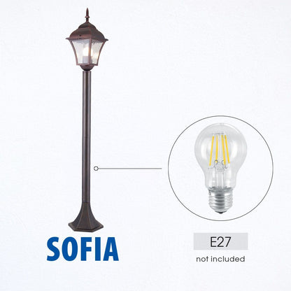 ФЕНЕР SOFIA ∙ PS005 ∙ ЧЕРВЕНА ПАТИНА ∙ IP44 / 004218