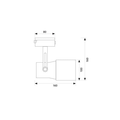 СПОТ ЗА РЕЛСОВ МОНТАЖ TECHNO ∙ TL900 ∙ PAR30 ∙ E27 ∙ БЯЛ / 004054