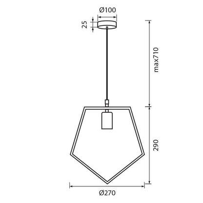 ПОЛИЛЕЙ ELIO ∙ SSP603 ∙ 1XE27 ∙ ЗВЕЗДА ∙ ЧЕРЕН / 005103