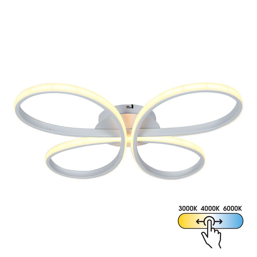 LED плафон BUTTERFLY-C LED ∙ 37W ∙ бял ∙ CCT-switch ∙ 3000-4000-6000K / 005327